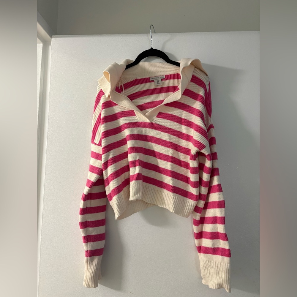 Sincerely Jules Pink and Cream Women's Sweater